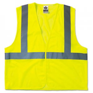 Ergodyne GloWear 8210HL Class 2 Economy Vest, Polyester Mesh, Hook Closure, Lime, L/XL EGO21025 150-21025