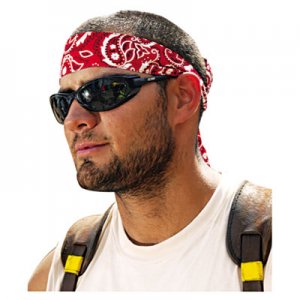 Ergodyne Chill-Its 6700/6705 Bandana/Headband, One Size Fits All, Red Western EGO12305 12305