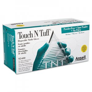 AnsellPro Touch N Tuff Nitrile Gloves, Teal, Size 7 1/2 - 8, 100/Box ANS92600758 105078