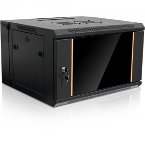 Claytek 6U 550mm Depth Swing-out Wallmount Server Cabinet with 1U Keyboard Drawer WMZ655-KBR1U