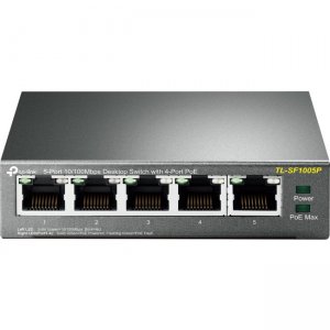 TP-LINK 5-Port 10/100Mbps Desktop Switch with 4-Port PoE TL-SF1005P