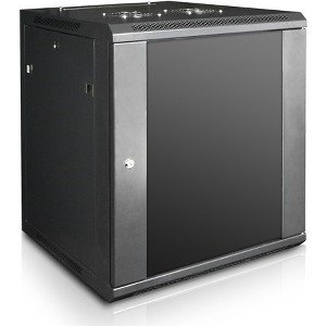 Claytek 15U 450mm Depth Wallmount Server Cabinet with 1U 24-port Cat6 Patch Panel WM1545-PP24C6