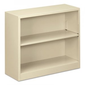 Alera Steel Bookcase, 2-Shelf, 34.5"w x 12.63"d x 29"h, Putty ALEBCM22935PY
