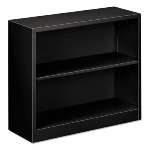 Alera Steel Bookcase, 2-Shelf, 34.5"w x 12.63"d x 29"h, Black ALEBCM22935BL
