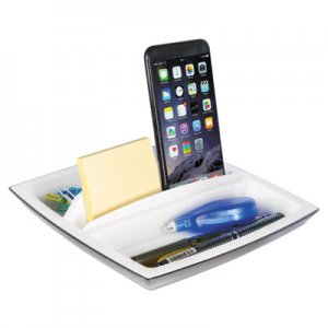Kantek Desk Top Organizer and Tablet/Phone Holder, Plastic, 8 1/4 x 8 1/4 x 2 3/4