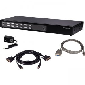 Connectpro UD-112+KIT - 12-Port USB DVI KVM Switch w/ DDM & Multi-Hotkey UD-112-PLUS-KIT-15 UD