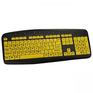 Ergoguys High Visibility Large Print Soft Touch Wired Keyboard CST104LPY