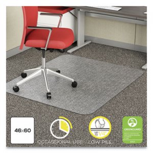deflecto EconoMat Occasional Use Chair Mat, Low Pile Carpet, Roll, 46 x 60, Rectangle, CR DEFCM11442FCOM CM11442FCOM