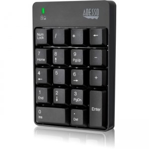 Adesso Wireless Spill Resistant 18-Key Numeric Keypad WKB-6010UB