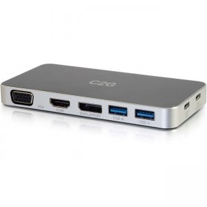 C2G USB-C Docking Station with HDMI, DisplayPort and VGA 28844