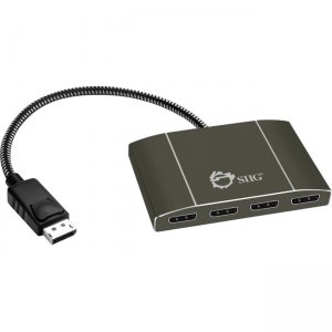 SIIG DisplayPort 1.2 to 4-Port DisplayPort MST Splitter CE-DP0E12-S1