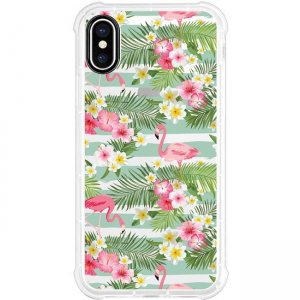 OTM Phone Case, Tough Edge, Flamingo & Flowers OP-SP-Z028A