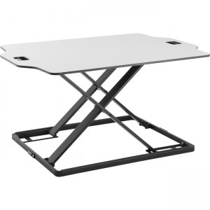 Amer Mounts Ultra Slim Height Adjustable Standing Desk- White Finish EZUP3222