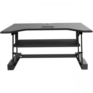 Amer Sit & Stand Riser Desk Workstation with Keyboard Tray-Black Finish EZRISER36