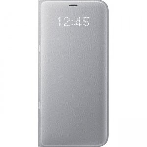 Samsung Galaxy S8+ LED Wallet Cover, Silver EF-NG955PSEGUS