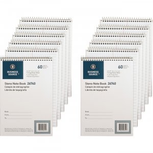 Business Source Wirebound Steno Notebook 26740PK BSN26740PK