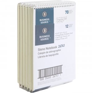 Business Source Wirebound Steno Notebook 26741PK BSN26741PK