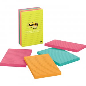 Post-it Notes 4"x6" Pads in Capetown Colors 6605AN MMM6605AN