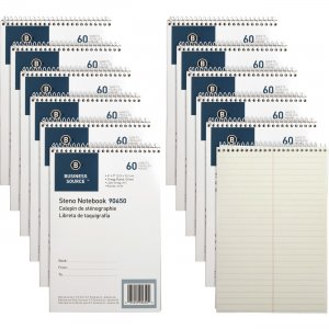 Business Source Green Tint Steno Notebook 90650PK BSN90650PK