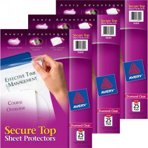 Avery Secure Top Sheet Protectors 76000BD AVE76000BD