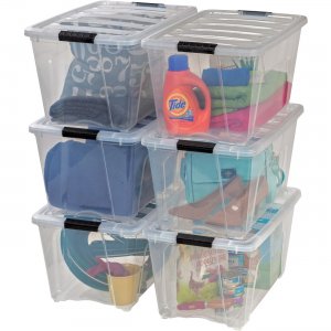Iris Stackable Clear Storage Boxes 100245 IRS100245