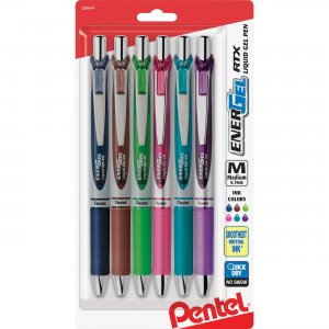 EnerGel Liquid Steel Tip Gel Pens BL77BP6M1 PENBL77BP6M1