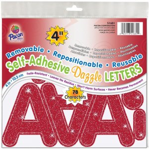 Pacon Self-Adhesive Dazzle Design Letters 51681 PAC51681
