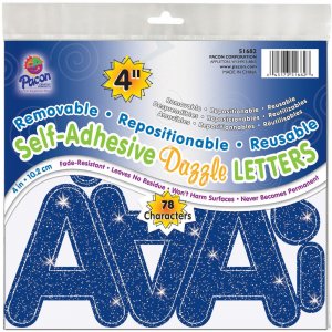 Pacon Self-Adhesive Dazzle Design Letters 51682 PAC51682