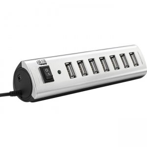Adesso 7 Port USB 2.0 Hub with Power Adapter AUH2070P AUH-2070P