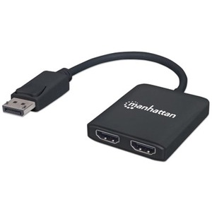 Manhattan DisplayPort to 2-Port HDMI Splitter Hub with MST 152716