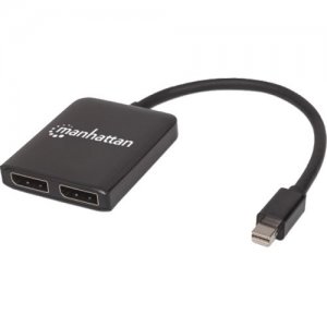 Manhattan Mini DisplayPort to 2-Port DisplayPort Splitter Hub with MST 207775