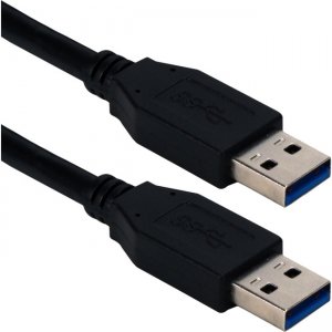 QVS 3ft USB 3.0/3.1 Type A Male to Male 5Gbps Black Cable CC2229C-03BK