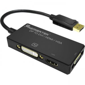 Premiertek DisplayPort DP 1.2 to DVI/HDMI/VGA Converter Adapter DP-DHV-4KC