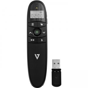 V7 Professional Wireless Green Laser Presenter - Black WP2000G-1N