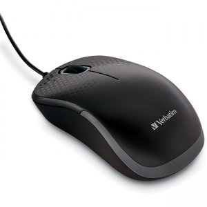Verbatim Silent Corded Optical Mouse - Black 99790