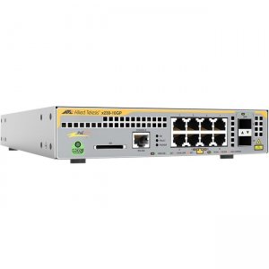 Allied Telesis L3 Switch with 8 x 10/100/1000T PoE Ports and 2 x 100/1000X SFP Ports AT