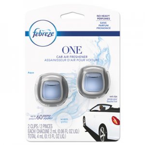 Febreze CAR Air Freshener, Fresh Water, 2 mL Clip, 8/Carton PGC74593 74593