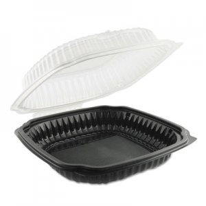 Anchor Packaging Culinary Classics Microwavable Container, 47.5 oz, Clear/Black, 100/Carton ANZ4659611 4659611