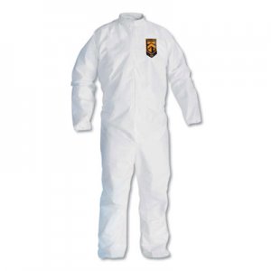 KleenGuard A30 Breathable Splash/Particle Protection Coveralls, White, 4X-Large, 21/Carton KCC46007 46007