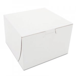 SCT Non-Window Bakery Boxes, Paperboard, 6 x 6 x 4, White, 250/Bundle SCH0909 SCH 0909