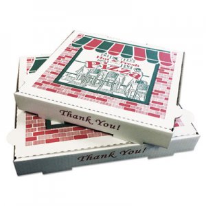 Box & Container Co Pizza Boxes, Kraft, 8 x 8, White, 50/Carton BOXPZCORE8 9083285
