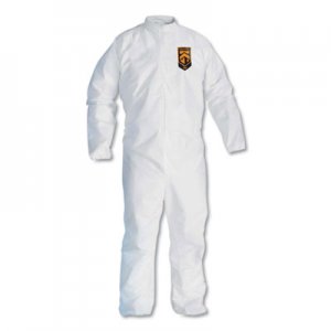 KleenGuard A30 Breathable Particle Protection Coveralls, White, Large, 25/Carton KCC46003 KCC 46003