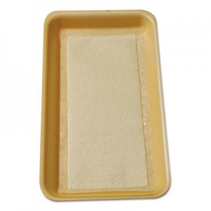 International Tray Pads Meat Tray Pads, 6w x 4 1/2d, White/Yellow, 2000/Carton ITRTA1341108 TA1341108