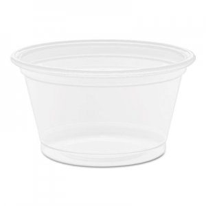 Dart Conex Complements Translucent Portion Container, .75oz, Round, 125/PK, 20 PK/CT DCC075PC 075PC