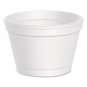 Dart Foam Container, 3 1/2 oz, White, Squat, 50/PK, 20 PK/CT DCC35J6 3.5J6