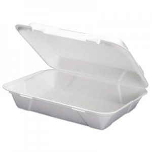 Genpak Foam Hoagie Hinged Container, White, 9 3/4 x 3 2/5 x 13, 200/CT, 100/Bag, 2