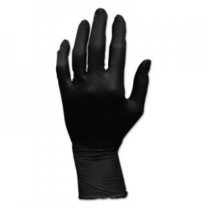 HOSPECO ProWorks GrizzlyNite Nitrile Gloves, Powder-Free, Large, Black, 100/Carton HOSGLN105FL GL-N105FL