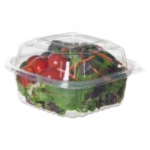 Eco-Products Renewable & Compostable Clear Clamshells - 6" x 6" x 3", 80/PK, 3 PK/CT ECOEPLC6 EP-LC6