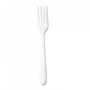 GEN Heavyweight Cutlery, Forks, Polypropylene, White, 1000/Carton GENHYWFK