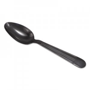 GEN Wrapped Cutlery, 6 1/4" Teaspoon, Heavyweight Black, 1000/Carton GENHYBIWS
